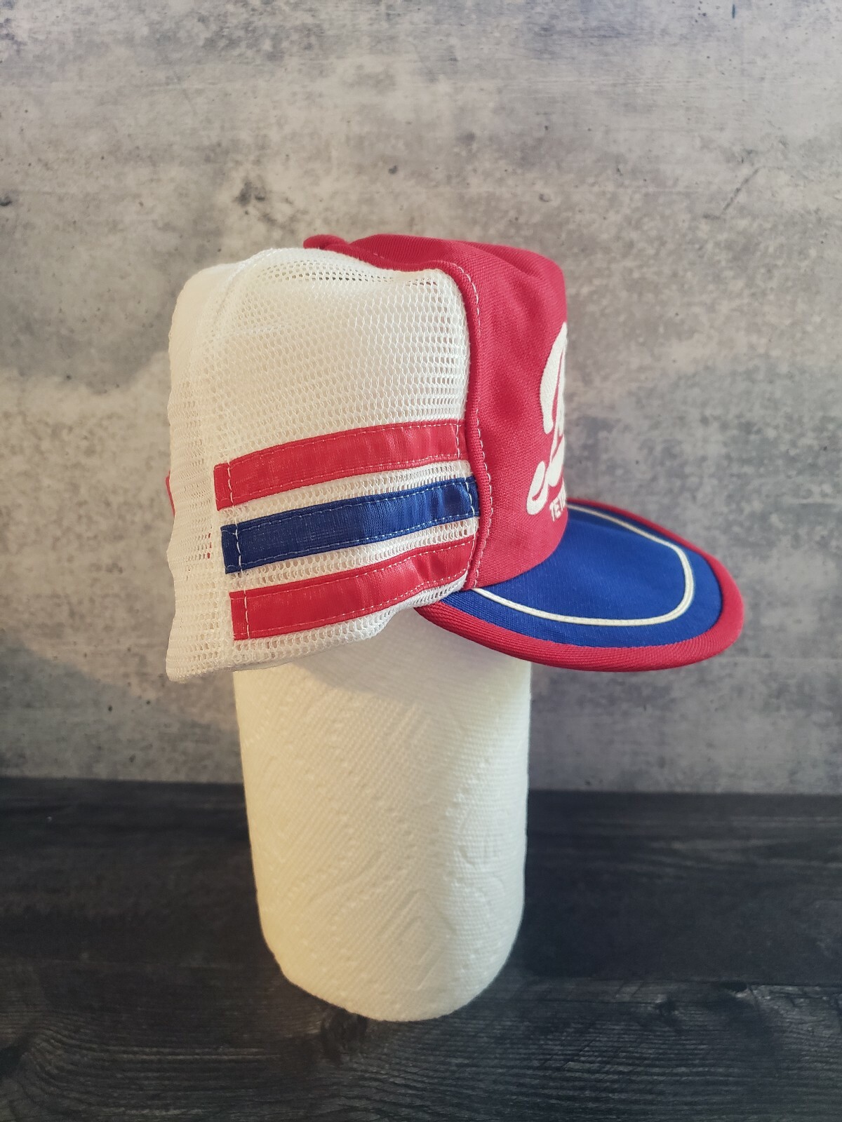  Vintage Pepsi Cola Snapback 3 Stripe Bar Trucker Mesh Hat Red Teterboro NJ image 2