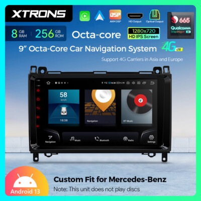 Android 13 Autoradio Octa Core 8+256GB GPS für Mercedes-Benz W245 Sprinter Viano