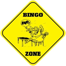 Aluminum Crossing Sign Bingo Zone Cross Xing Style B Diamond Street Signal