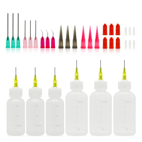 6 Stück Nadelflaschen-Applikator, Nadelspitzen-Kleberflasche, Präzisionsflasche