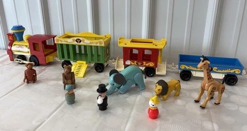 Vintage 1973 Fisher Price Little People Play Family Circus Train  #991 Complete