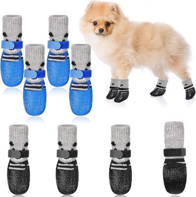 2 Juegos De Botas Y Zapatos Para Perros Y Gatos Calcetines Impermeables