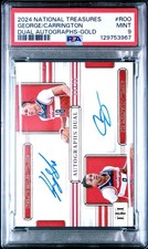 2024 National Treasures Kyshawn George/Bub Carrington Dual Gold Auto /10 PSA 9 