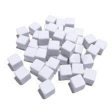 48 PCS 16MM Blank White Dice for Board Games, DIY, Fun, and Teaching