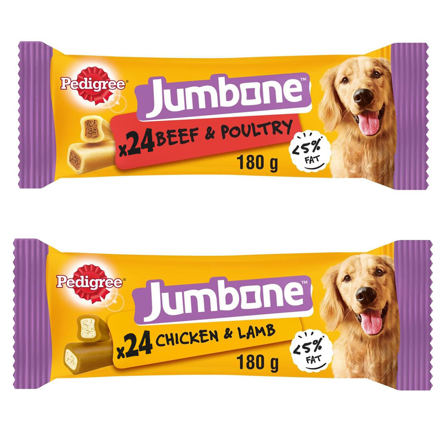 12 x Pedigree Jumbone Med Dog Treats Beef & Poultry 180Gm - Image 4