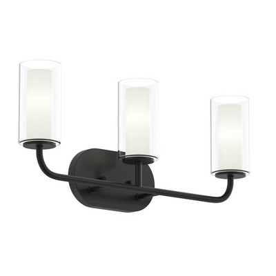 Progress Lighting P300576 Mack 3 Light 22''W Vanity Light - Black