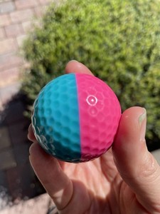 Teal And Pink Two Tone B Ping Eye 2 Golf Ball Vintage