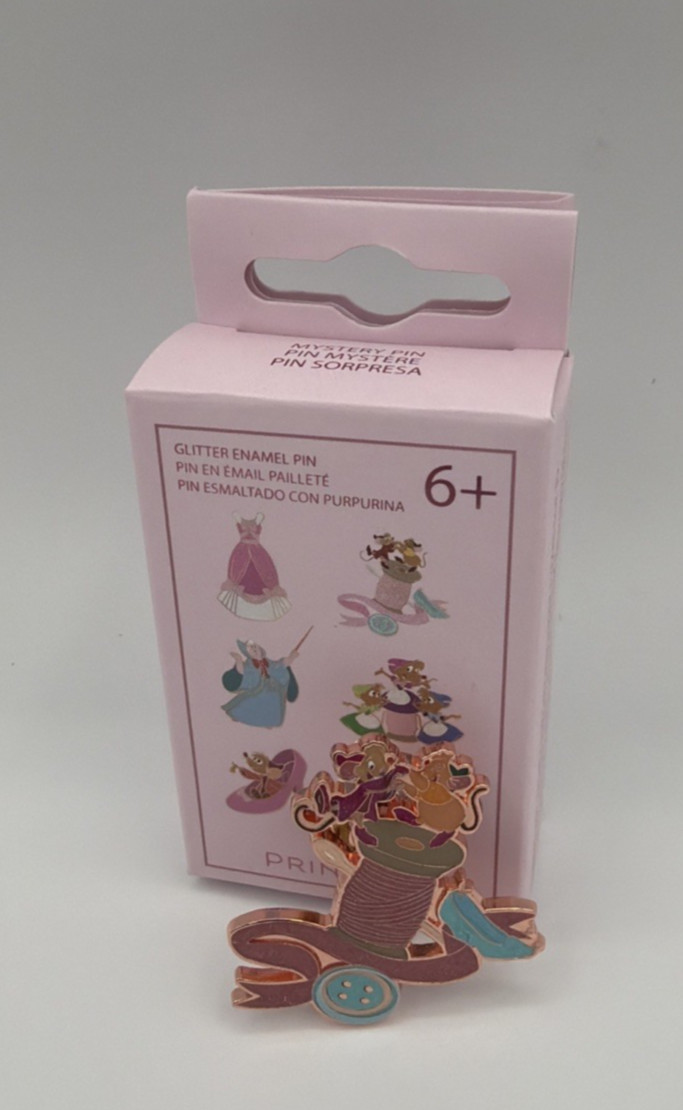 Loungefly Disney Cinderella 70th Anniversary Blind Box Enamel Pin Jaq Mice Spool