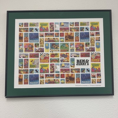 Rare Vintage Ben & Jerry s Ice Cream Poster 1995 Printer On Paper 21 x17 