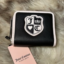 NWT Juicy Couture Queen Of Everything Small Zip Around Wallet - Liquorice Black