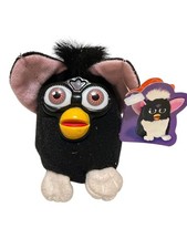 Vintage 1999 Tiger Electronics Talking Furby Mini Clip-on Keychain Black Works