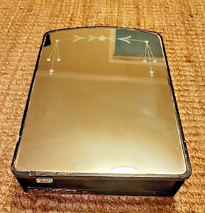 Vintage Mirror & Tin Shabby Chic Rounded Top Etched Medicine Cabinet 18"x13.5"