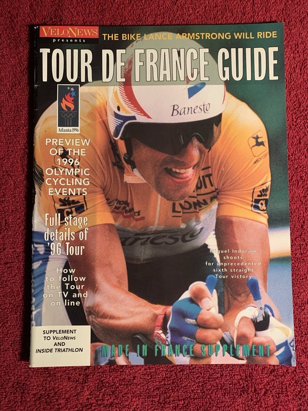 Velo News  1996 Tour De France Guide Lance Armstrong + Olympics Cycling Events