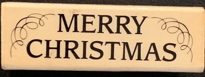 CraftSmart Merry Christmas Rubber Stamp