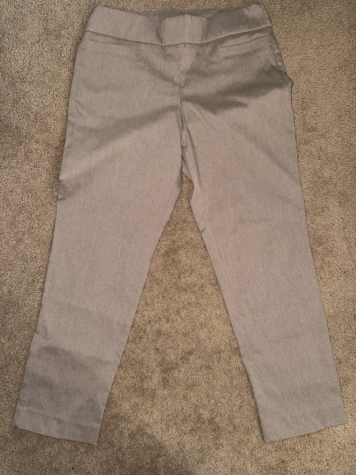 Kim Rogers Petites Women's Beige Dress Pants Straight Leg Flat Front 27