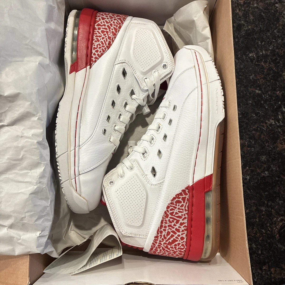 Jordan Ol\' School \'White Metallic Silver\' Size 10 317223-114 Preowned Jordan Ol main image 4
