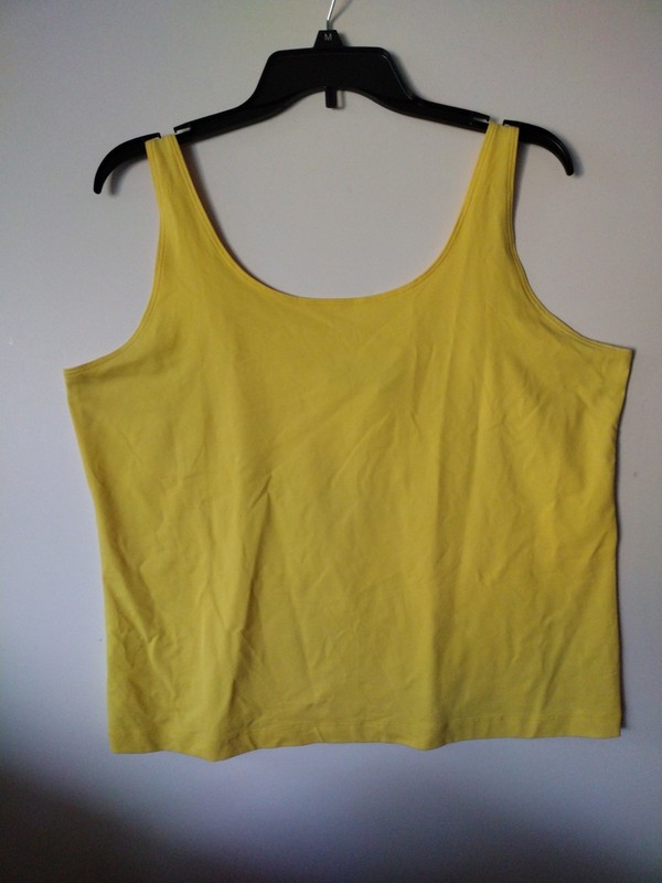 Chico's Women Sze 3 YELLOW STRAPS ADJUSTABLE Tank CAMI Nylon/Spandex