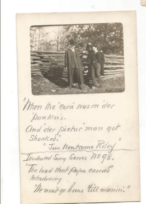 RPPC JIM WONT COME RILEY James Whitcomb Riley GREENFIELD INDIANA INSANE ASYLUM