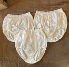 3 Pr NWOT Vintage Warner’s Shine-On Nylon Brief Panties White 7 Unused — photo 1