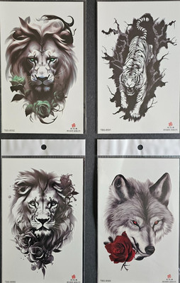 4 Sheets Premium Quality Middle Half Arm Temporary Tattoos For Men & Women 159