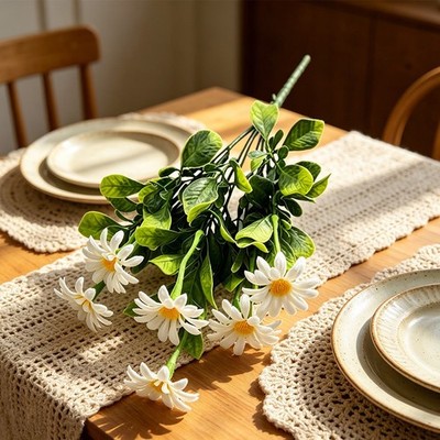 Kunststoff Gänseblümchen Blumenstrauß für Wohnzimmer Esstisch Balkon für DEKO 32