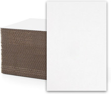 Mat Board Center, 50 Pack 6X9 Corrugated Cardboard Sheets, 1/16 Inch Thick, Flat