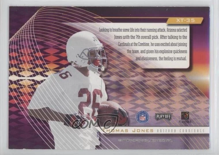 2000 Playoff Absolute Extreme Team Thomas Jones #XT-35 - Image 2 of 2