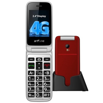 G3 Red - 4G LTE Flip for Seniors丨Unlcoked Flip with SOS Button丨Loud Speaker丨C...
