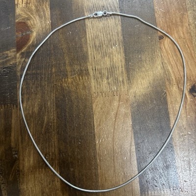 18  Italian Sterling Silver Round Snake Chain Necklace 6.28 Grams
