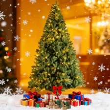 Light Automatic Christmas Tree​ This 108-inch pre-lit Christmas tree