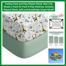 Gentle Microfiber Playard Sheets 2-Pack for Superior Baby Comfort - Giraffe