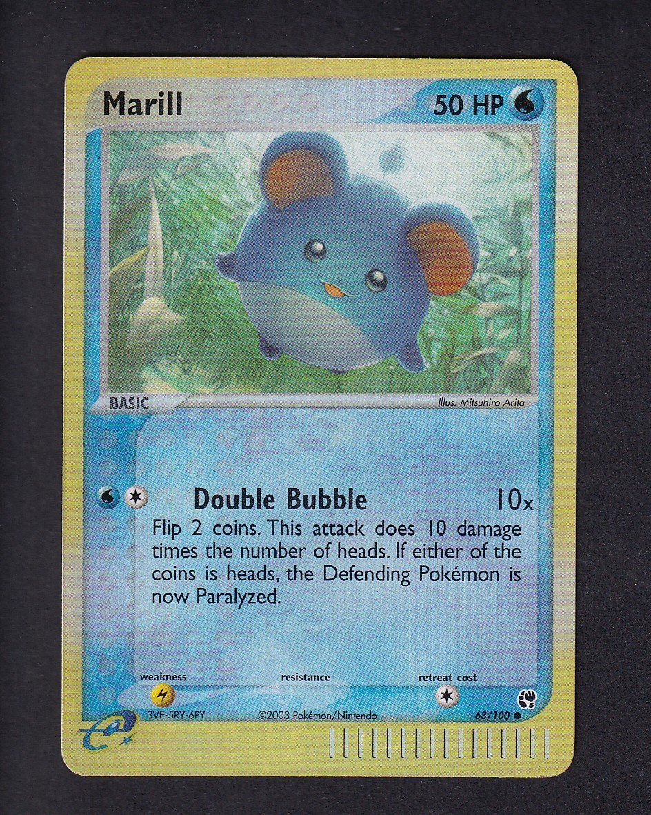Marill 68/100 Reverse Holo - Pokemon TCG e-Series EX Sandstorm