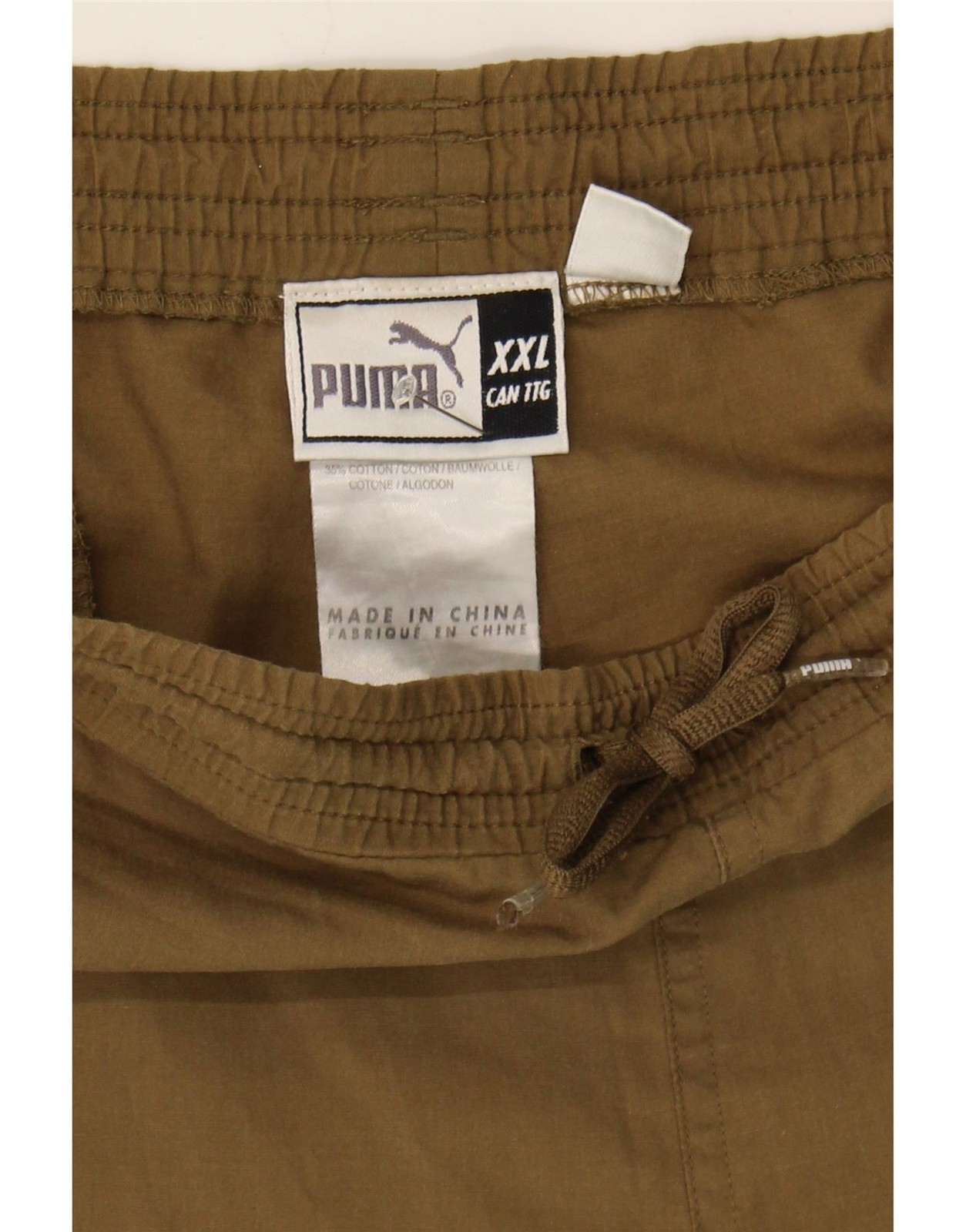 PUMA Mens Tracksuit Trousers 2XL  Khaki Cotton CB11 thumbnail 4