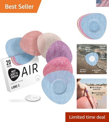 Ultra-Thin Adhesive Patches for Freestyle Libre 3 - 20-Pack for Active Users