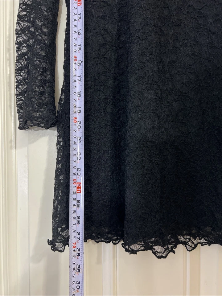 Nuevo con etiquetas Vestido Art Class Negro Encaje Talla M(8) Manga Larga Foto 2 de 4