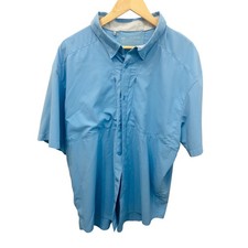 Under Armour Tide Chaser Fishing Shirt Blue XXL Short Sleeve Vented HeatGear