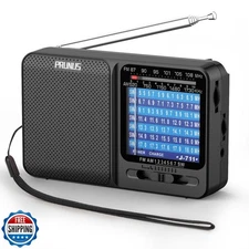 PRUNUS J-711 Portable Radio AM/FM/SW1-SW7 Shortwave Radio, USB-C 