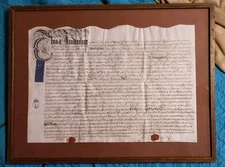 18th Century Vellum Indenture See Pics, Read. 