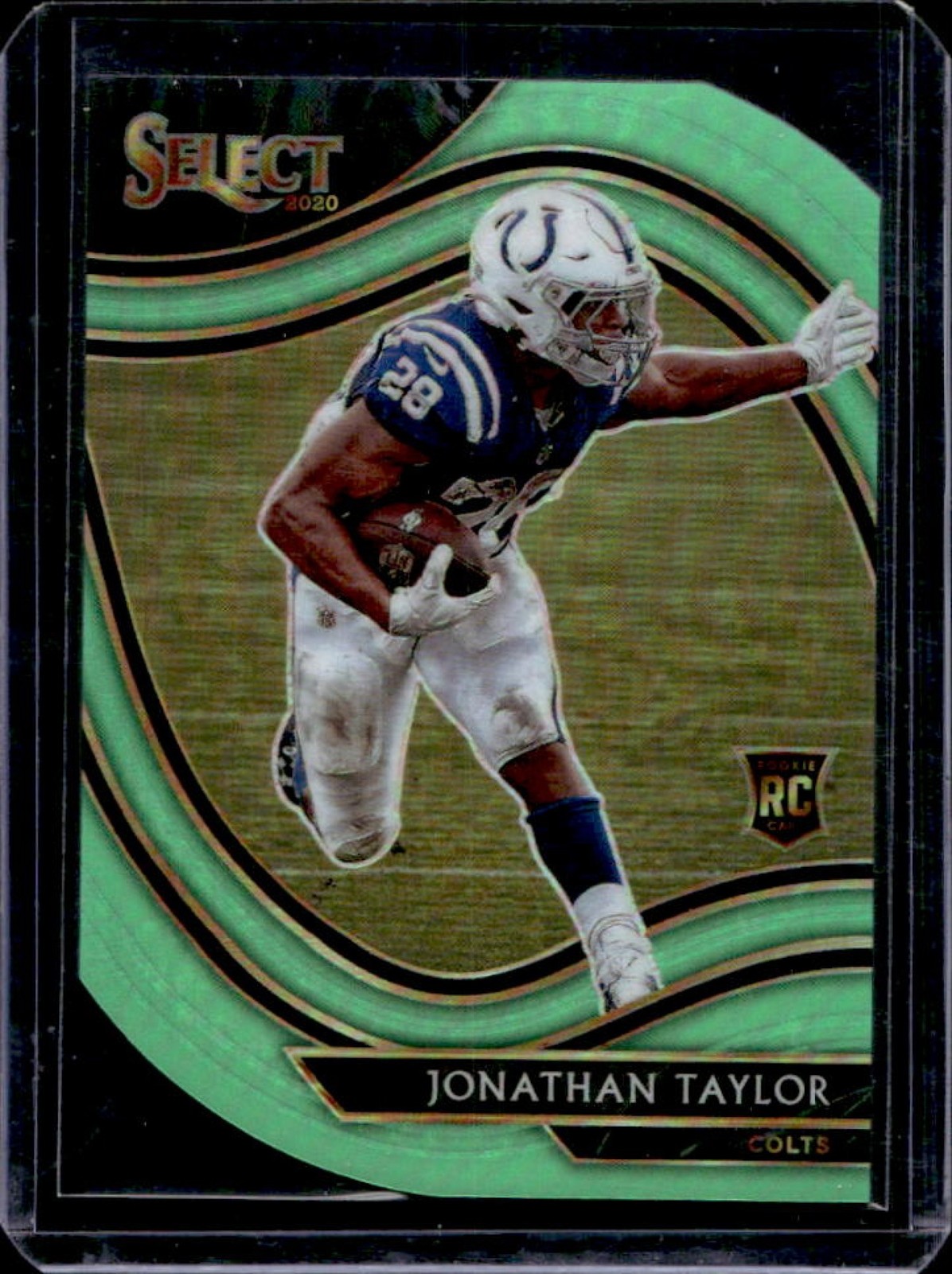 2020 Select Jonathan Taylor RC Neon Green Prizm Die Cut Field #353 Colts