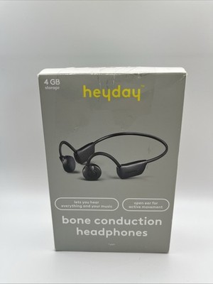 Bone Conduction Wireless Headphones Black - heyday