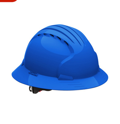 PIP Evolution Deluxe 6161 Full Brim Hard Hat, Blue, Vented