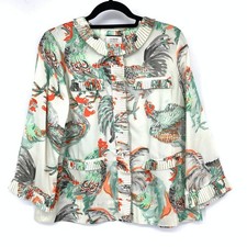 J.Crew Collection Pleated Button Front Blouse...