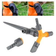 360 Degree Automatic Rotating Lawn Sprinkler Adjustable Three‑Arm Sprinkler