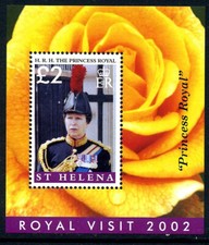 St. Helena 2002 Princess Royal's Visit MS, MNH, SG 876