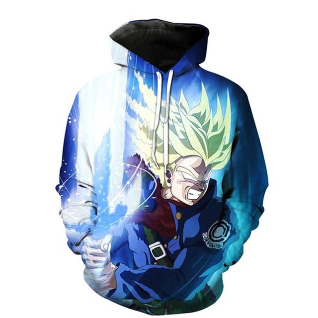 New Women Men Anime Dragon Ball Z Trunks 3D Print Hoodie Sweatshirt S