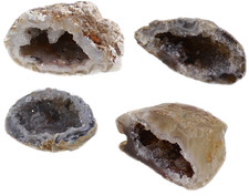 Achat-Geode Geoden-Hälfte Glücksgeode, Rohstein, kleine Achat-Druse