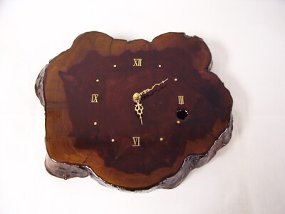 Vintage Antique Cypress Wooden Wall Clock ORIGINAL OWNER Battery ...