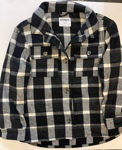Girls, Black And White Plaid Wool Sweater, XL