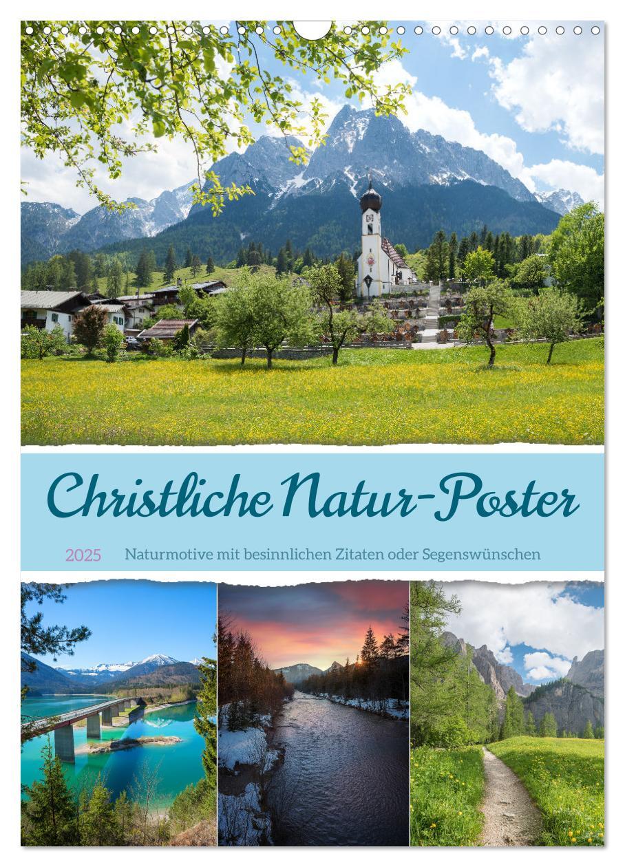 Christliche Natur-Poster (Wandkalender 2025 DIN A3 hoch), CALVENDO Monatskalende