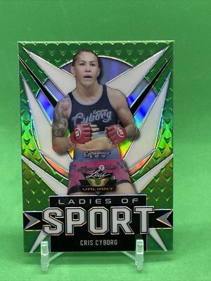 2021 CRIS CYBORG LEAF VALIANT LADIES OF SPORT GREEN REFRACTOR  LIMITED PR